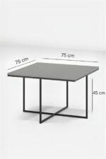 5'li Gold Kaplama Bronz Aynalı Orta Sehpa & Zigon Sehpa - Görsel 4