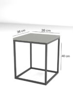 5'li Gold Kaplama Bronz Aynalı Orta Sehpa & Zigon Sehpa - Görsel 5