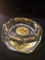 Bitcoin İkonlu Mermi Detaylı Lüks Küllük - Görsel 2