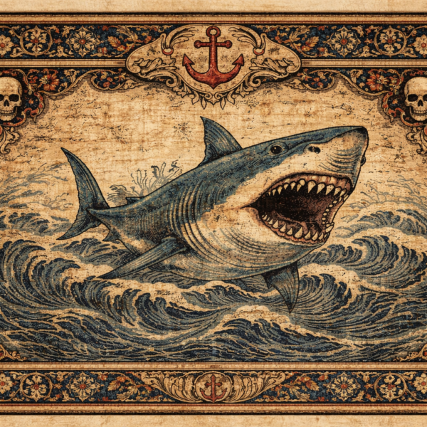 Bazzano Home Yıkanabilir, Dijital Baskı Halı – BZN - Shark