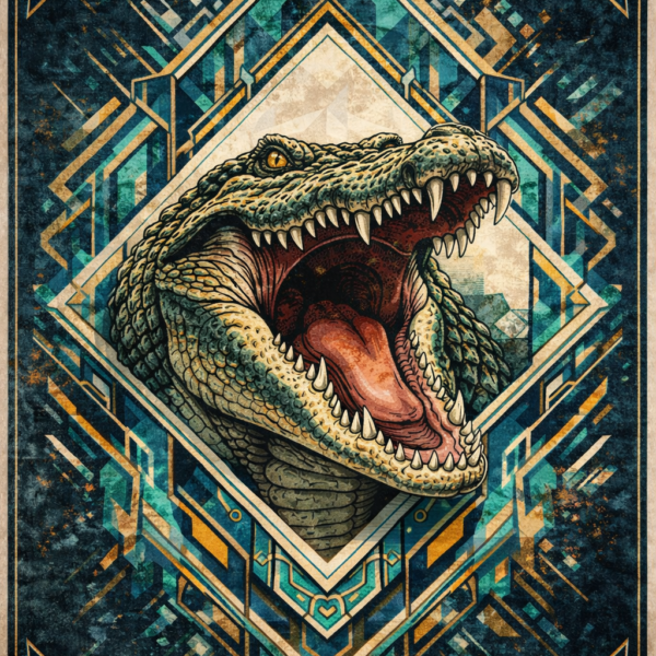 Bazzano Home Yıkanabilir, Dijital Baskı Halı – BZN - Crocodile