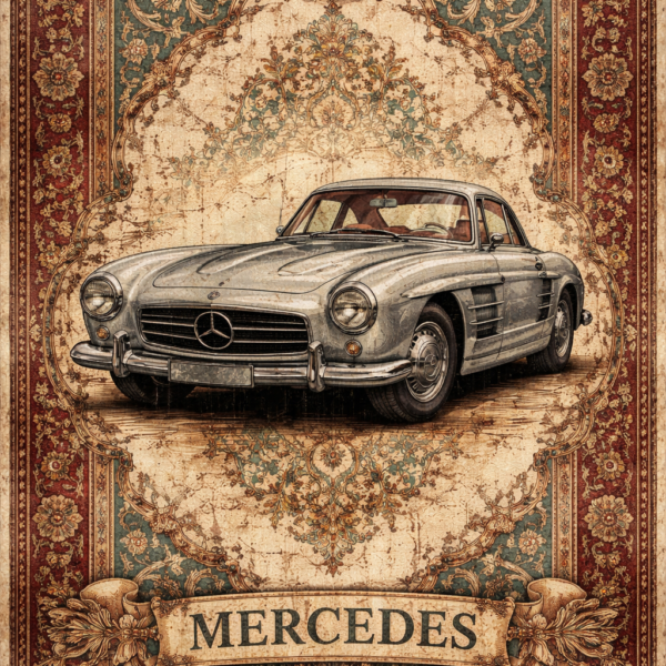 Bazzano Home Yıkanabilir, Dijital Baskı Halı – BZN - Mercedes