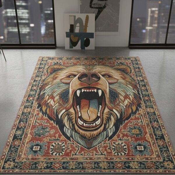 Bazzano Home Yıkanabilir, Dijital Baskı Halı – BZN - Bear