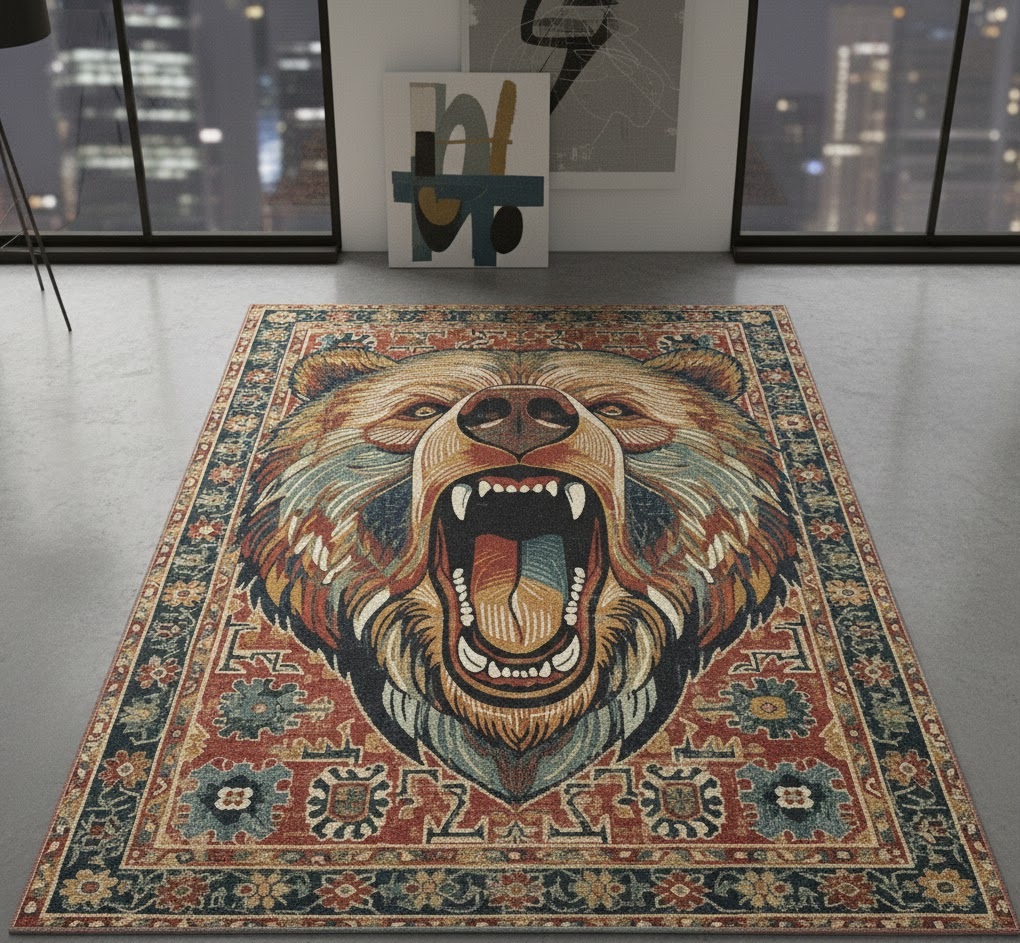 unnamed Bazzano Home Yıkanabilir, Dijital Baskı Halı – BZN - Bear - Görsel 1